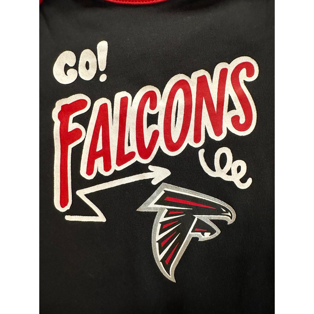 NFL Team Apparel Atlanta Falcons Baby Bodysuit Black Red 3/6M Short Sleeve